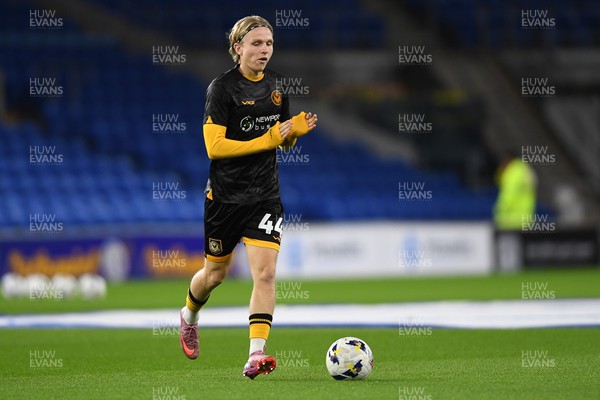 071025 - Cardiff City v Newport County - Vertu Trophy Group Stage - Sam Braybrooke of Newport County