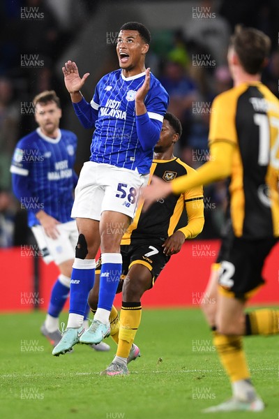 071025 - Cardiff City v Newport County - Vertu Trophy Group Stage - T-Jay Parfitt of Cardiff City