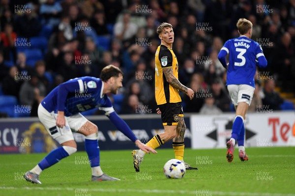 071025 - Cardiff City v Newport County - Vertu Trophy Group Stage - Kai Whitmore of Newport County after his goal is ruled out