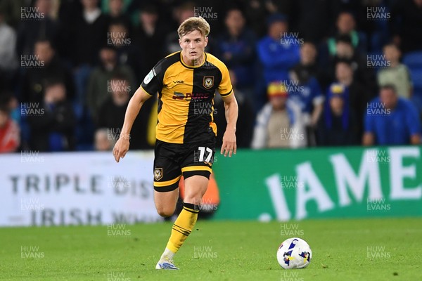 071025 - Cardiff City v Newport County - Vertu Trophy Group Stage - Tom Davies of Newport County