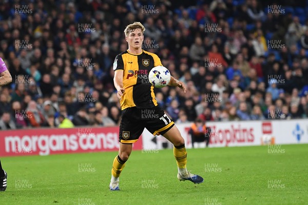 071025 - Cardiff City v Newport County - Vertu Trophy Group Stage - Sam Braybrooke of Newport County