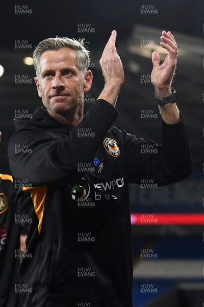 071025 - Cardiff City v Newport County - Vertu Trophy Group Stage - Newport County Manager, David Hughes at full time