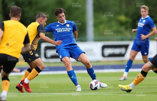 120722 - Cardiff City v Newport County, Pre-season friendly - Ollie Tanner of Cardiff City \shoots at goal