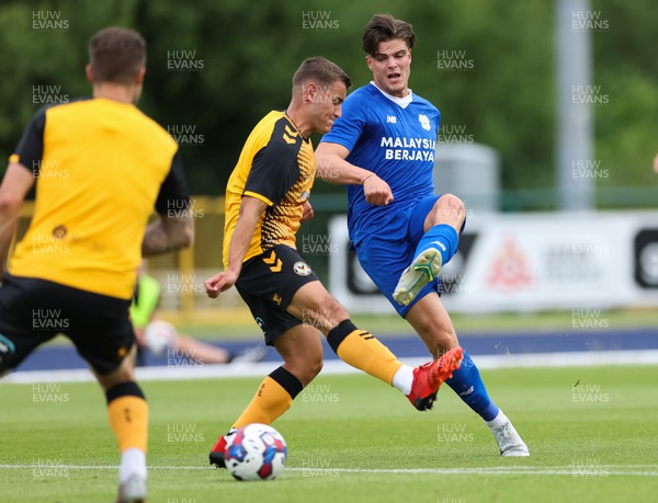 120722 - Cardiff City v Newport County, Pre-season friendly - Ollie Tanner of Cardiff City \shoots at goal