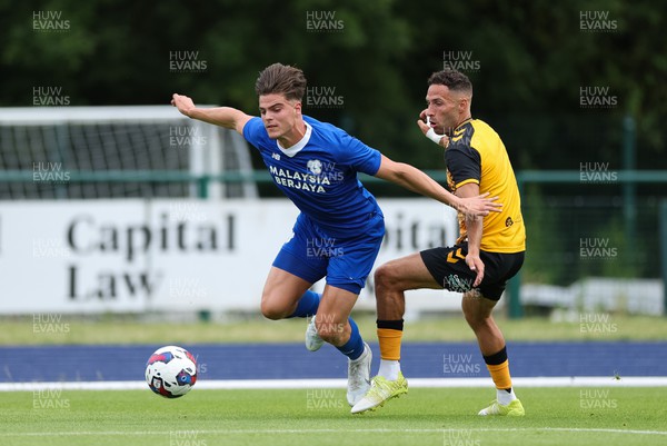 120722 - Cardiff City v Newport County, Pre-season friendly - Ollie Tanner of Cardiff City charges forward