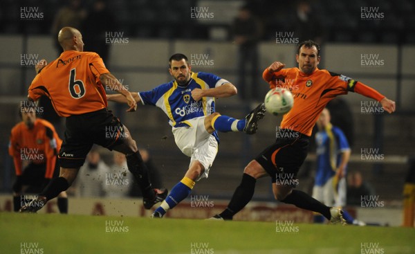 19.02.08 - Cardiff City v Newport County - FAW Premier Cup Semi Final - Cardiff's Steve Thompson sores his goal in extra time 