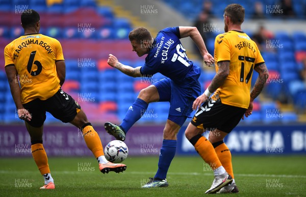 310721 - Cardiff City v Newport County - Preseason Friendly - James Collins of Cardiff City tries a shot at goal