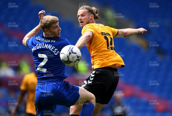 310721 - Cardiff City v Newport County - Preseason Friendly - Mark McGuinness of Cardiff City and Alex Fisher of Newport County