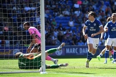 250426 - Cardiff City v Northampton Town - Sky Bet League 1 - Joel Colwill of Cardiff City celebrates scoring a goal