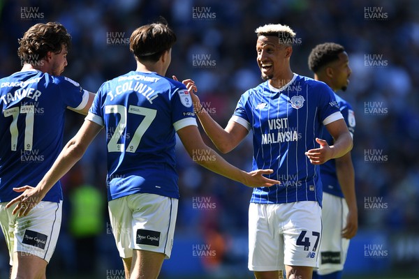 250426 - Cardiff City v Northampton Town - Sky Bet League 1 - Callum Robinson of Cardiff City celebrates scoring a goal