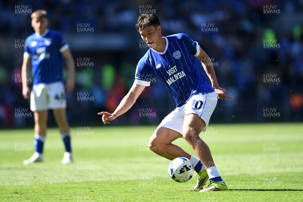 250426 - Cardiff City v Northampton Town - Sky Bet League 1 - Rubin Colwill of Cardiff City