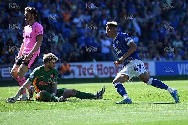 250426 - Cardiff City v Northampton Town - Sky Bet League 1 - Callum Robinson of Cardiff City scores a goal