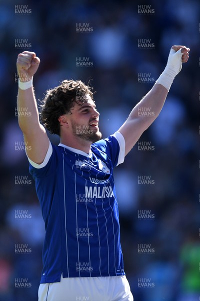 250426 - Cardiff City v Northampton Town - Sky Bet League 1 - Ollie Tanner of Cardiff City celebrates scoring a goal