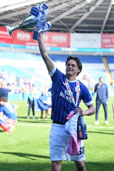 250426 - Cardiff City v Northampton Town - Sky Bet League 1 - Perry NG of Cardiff City celebrates at full time