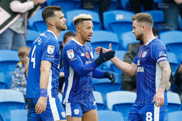 111123 - Cardiff City v Norwich City - Sky Bet Championship - Callum Robinson Of Cardiff City celebrates after scoring his teams second goal