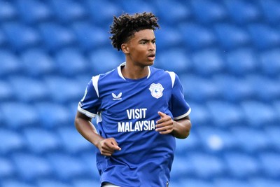 250826 - Cardiff City v Norwich City - Carabao Cup Second Round - Noah Anyadike of Cardiff City