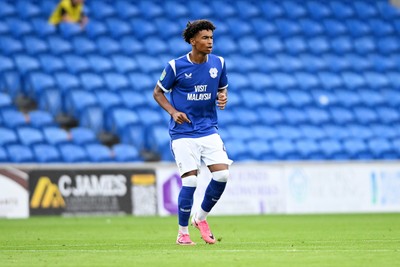 250826 - Cardiff City v Norwich City - Carabao Cup Second Round - Noah Anyadike of Cardiff City