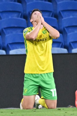 250826 - Cardiff City v Norwich City - Carabao Cup Second Round - Ante Crnac of Norwich celebrates scoring a goal
