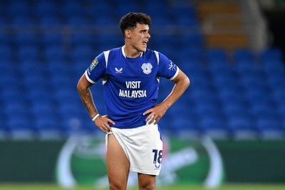 250826 - Cardiff City v Norwich City - Carabao Cup Second Round - Dejected Alex Robertson of Cardiff City