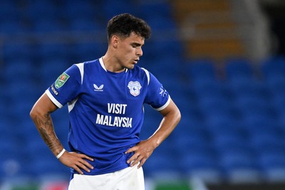 250826 - Cardiff City v Norwich City - Carabao Cup Second Round - Dejected Alex Robertson of Cardiff City