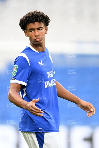 250826 - Cardiff City v Norwich City - Carabao Cup Second Round - Noah Anyadike of Cardiff City