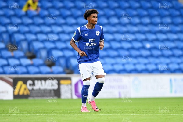 250826 - Cardiff City v Norwich City - Carabao Cup Second Round - Noah Anyadike of Cardiff City