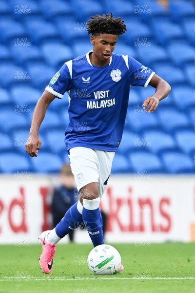 250826 - Cardiff City v Norwich City - Carabao Cup Second Round - Noah Anyadike of Cardiff City