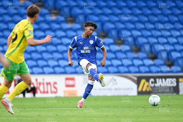 250826 - Cardiff City v Norwich City - Carabao Cup Second Round - Noah Anyadike of Cardiff City