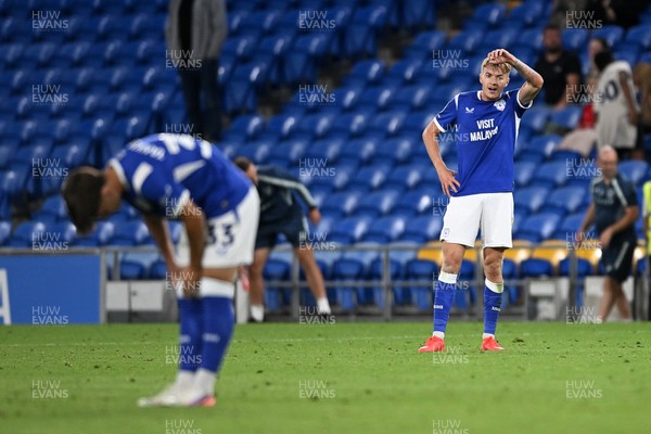 250826 - Cardiff City v Norwich City - Carabao Cup Second Round - Dejected Joel Bagan of Cardiff City