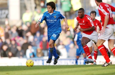 030105 - Cardiff City v Nottingham Forest - Cardiff's Junichi Inamoto wins posession