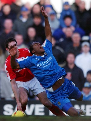 030105 - Cardiff City v Nottingham Forest - Cardiff's Cameron Jerome is brought down in the Forest penalty area