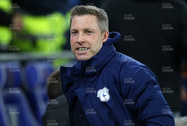 250220 - Cardiff City v Nottingham Forest - SkyBet Championship - Cardiff City Manager Neil Harris