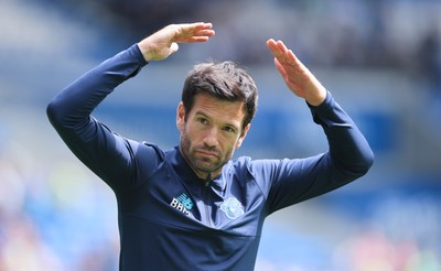 020825 - Cardiff City v Peterborough United, EFL Sky Bet League 1 - Cardiff City head coach Brian Barry-Murphy applauds the fans at the end of the match