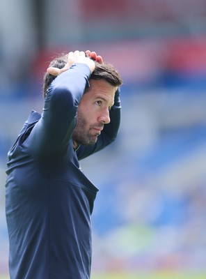 020825 - Cardiff City v Peterborough United, EFL Sky Bet League 1 - Cardiff City head coach Brian Barry-Murphy applauds the fans at the end of the match