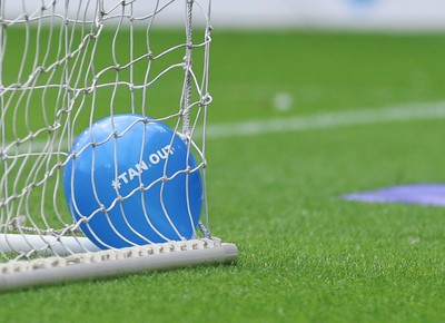 020825 - Cardiff City v Peterborough United, EFL Sky Bet League 1 -  Cardiff City fans release balloons printed with the hashtag TanOut, as a protest against owner Vincent Tan