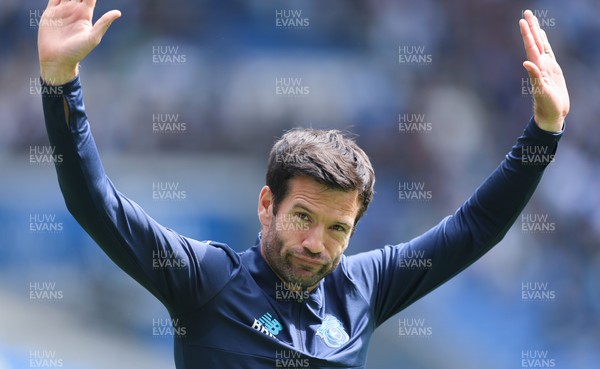 020825 - Cardiff City v Peterborough United, EFL Sky Bet League 1 - Cardiff City head coach Brian Barry-Murphy applauds the fans at the end of the match