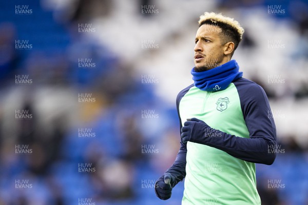 261223 - Cardiff City v Plymouth Argyle - Sky Bet Championship - Callum Robinson of Cardiff City during the warm up