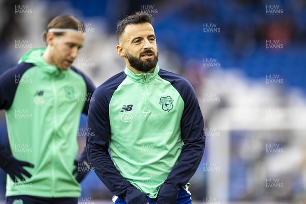 261223 - Cardiff City v Plymouth Argyle - Sky Bet Championship - Manolis Siopis of Cardiff City during the warm up