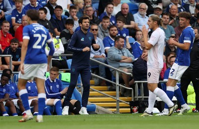 300825 - Cardiff City v Plymouth Argyle, SkyBet League One - Cardiff City Manager Brian Barry-Murphy 