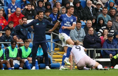 300825 - Cardiff City v Plymouth Argyle, SkyBet League One - Cardiff City Manager Brian Barry-Murphy 