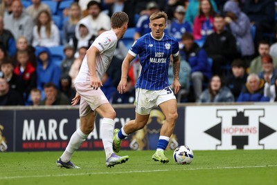 300825 - Cardiff City v Plymouth Argyle, SkyBet League One - Isaak Davies of Cardiff City 
