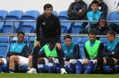 300825 - Cardiff City v Plymouth Argyle, SkyBet League One - Cardiff City Manager Brian Barry-Murphy 