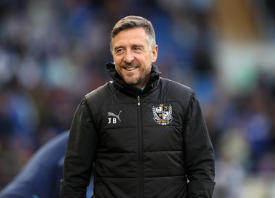 220426 - Cardiff City v Port Vale FC - SkyBet League One - Port Vale Manager Jon Brady 