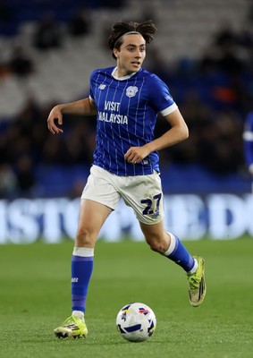 220426 - Cardiff City v Port Vale FC - SkyBet League One - Joel Colwill of Cardiff City 