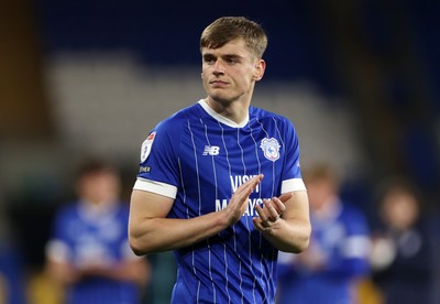 220426 - Cardiff City v Port Vale FC - SkyBet League One - Dylan Lawlor of Cardiff City 
