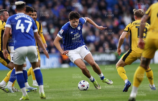 220426 - Cardiff City v Port Vale FC - SkyBet League One - Rubin Colwill of Cardiff City 