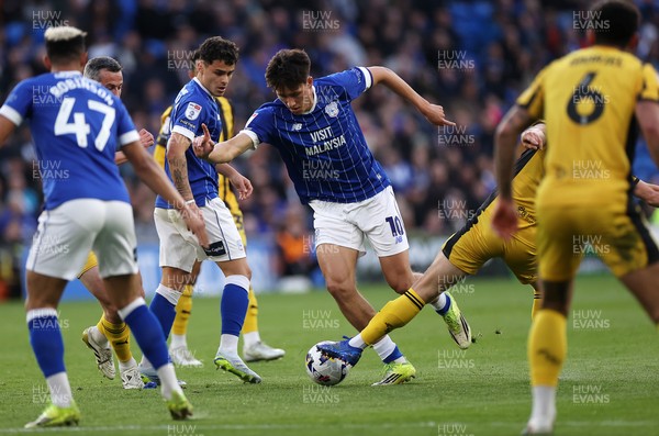 220426 - Cardiff City v Port Vale FC - SkyBet League One - Rubin Colwill of Cardiff City 