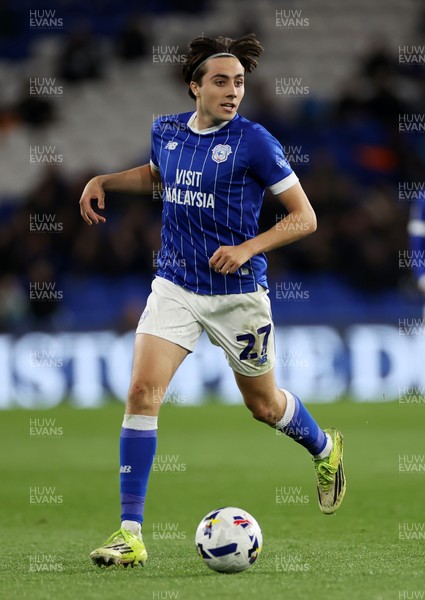 220426 - Cardiff City v Port Vale FC - SkyBet League One - Joel Colwill of Cardiff City 