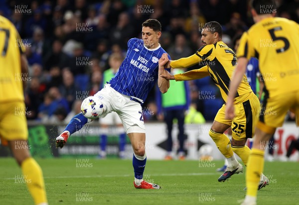 220426 - Cardiff City v Port Vale FC - SkyBet League One - Yousef Salech of Cardiff City 