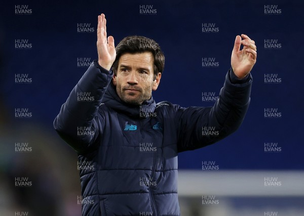220426 - Cardiff City v Port Vale FC - SkyBet League One - Cardiff City Manager Brian Barry-Murphy at full time